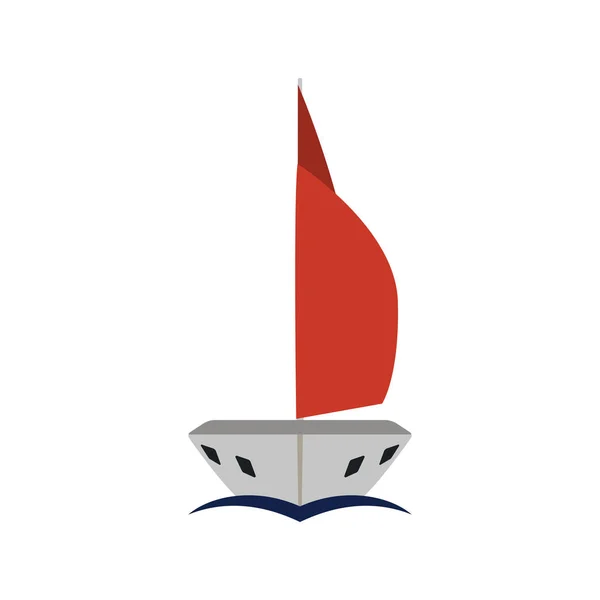 Sail Yacht Icon — Stock Vector