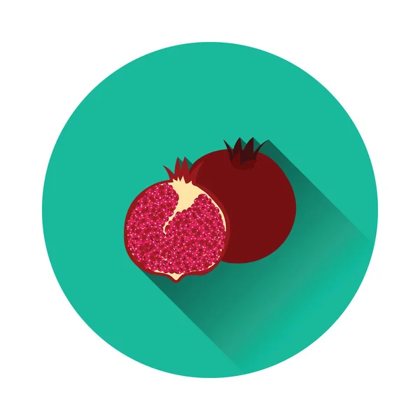 Platt design ikon av granatäpple — Stock vektor