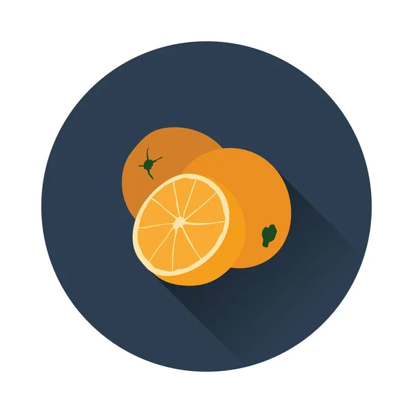 Lapos kivitel ikon-ból narancs — Stock Vector
