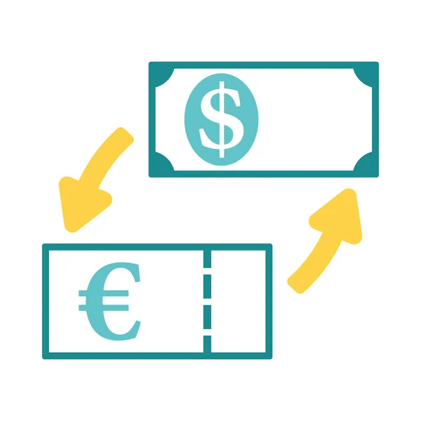 Währungssymbol Dollar und Euro — Stockvektor