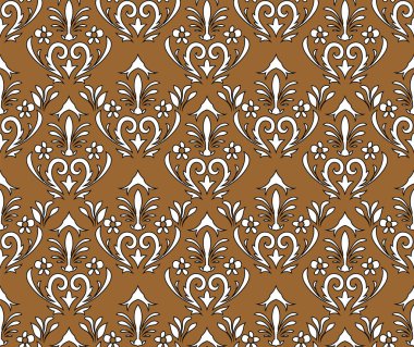 Damask Dikişsiz anahat deseni