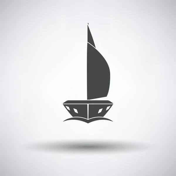 Segel Yacht Symbol Frontansicht — Stockvektor