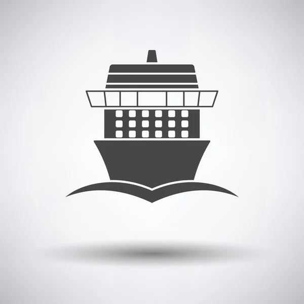 Cruise liner simgesi ön görünümü — Stok Vektör
