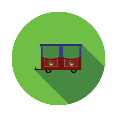Çocuklar tren simgesi vagon