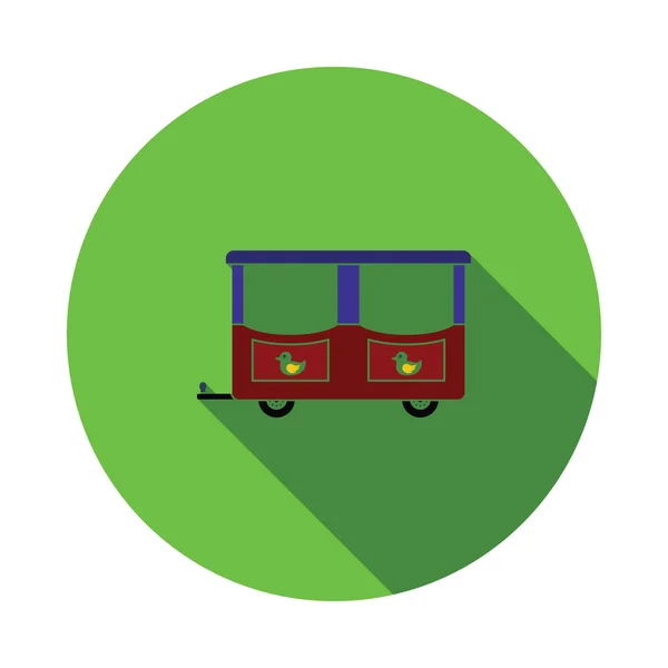 Icono de tren de vagón de niños — Vector de stock