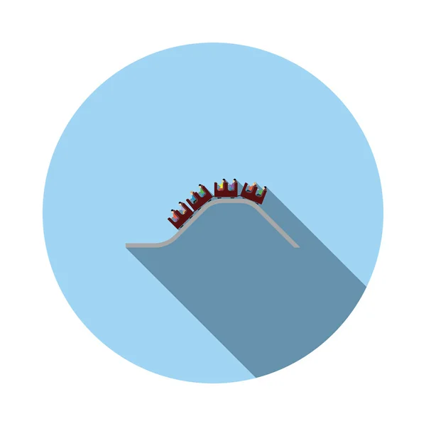 Pequeño icono montaña rusa — Vector de stock