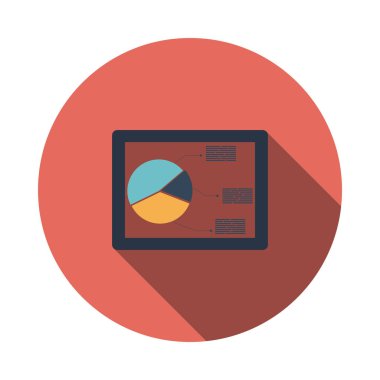 Analytics diyagram simgesi ile tablet
