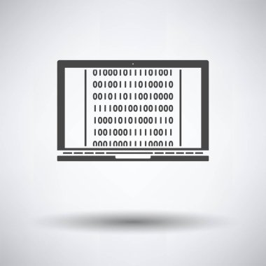 Ikili kod simgesi Ile laptop