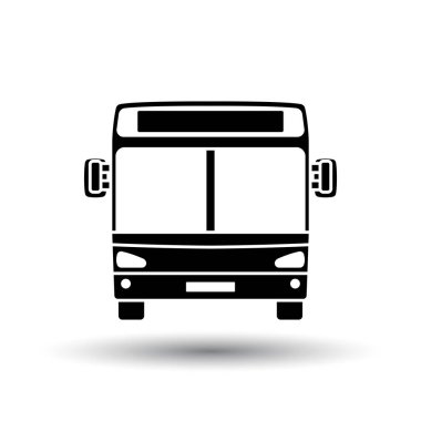 Şehir içi otobüs simgesi ön görünümü