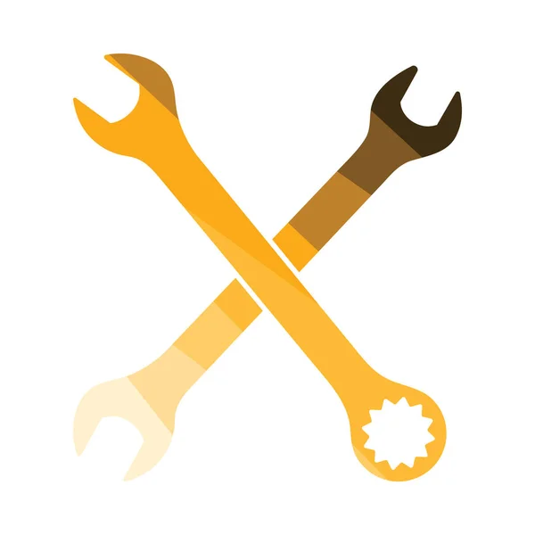Crossed wrench  icon — Stock Vector