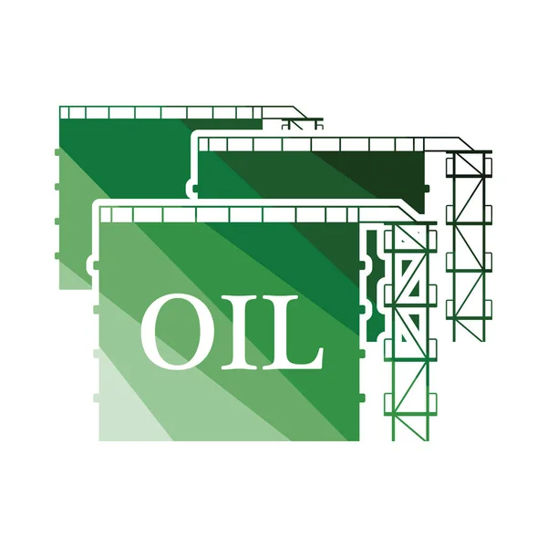 Oil tank storage icon — Stock Vector