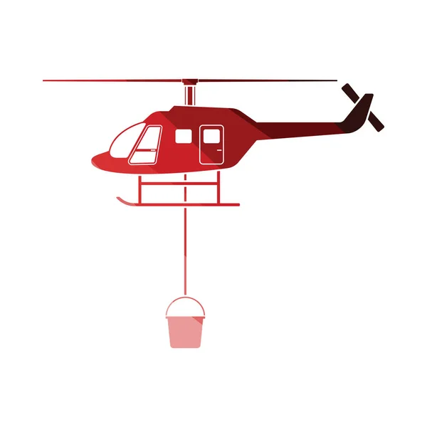 Tűzoltó helikopter ikon — Stock Vector