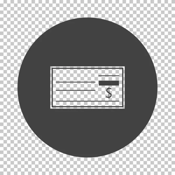 Icône de chèque bancaire — Image vectorielle