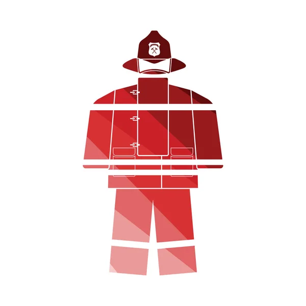 Servicio de bomberos icono uniforme — Vector de stock