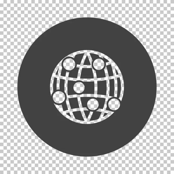 Icono del punto de conexión Globe — Archivo Imágenes Vectoriales