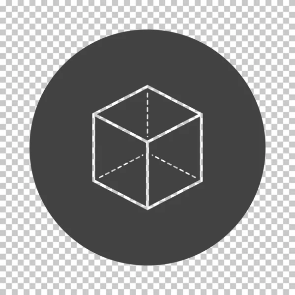 Cube avec icône de projection — Image vectorielle