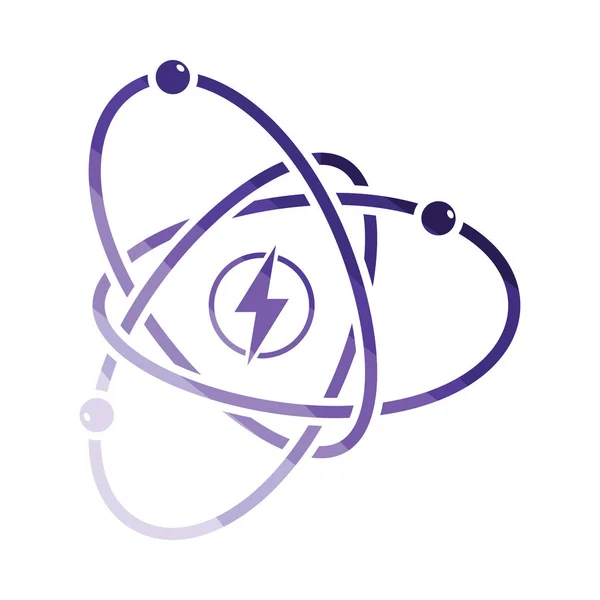 Atoom energie pictogram — Stockvector