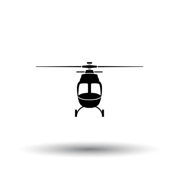 ヘリコプターのアイコンの正面図 — ストックベクタ