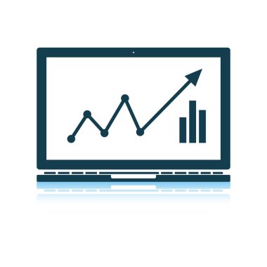 Laptop ile grafik simgesini