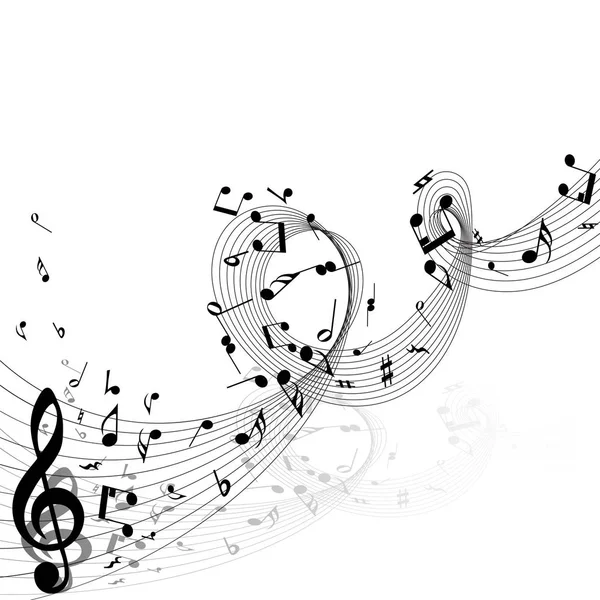 Дизайн музыкальных нот — стоковый вектор