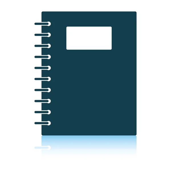 Esercizio libro con penna icona — Vettoriale Stock