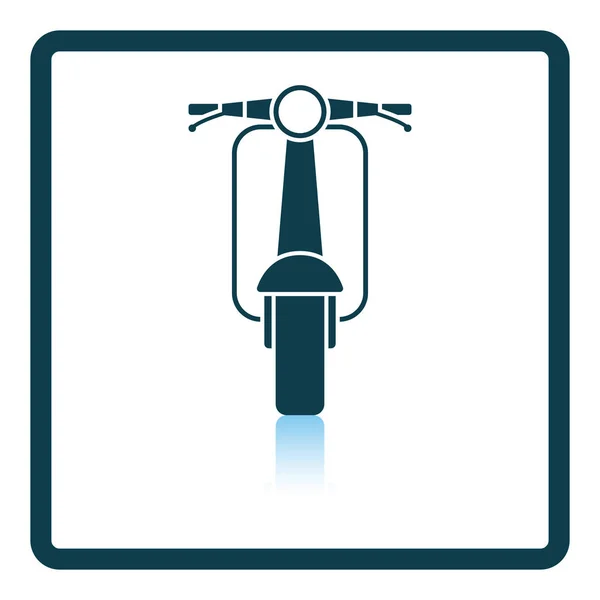 Ícone de scooter vista frontal — Vetor de Stock