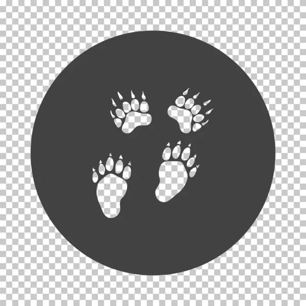 Bear trails  icon — Stock Vector