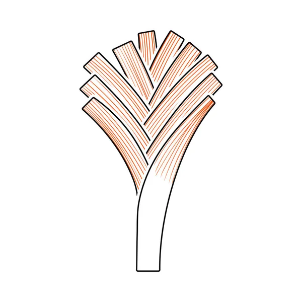 Icono de cebolla puerro — Archivo Imágenes Vectoriales