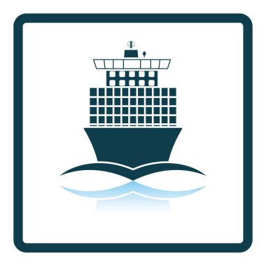 Konteyner gemisi simgesi ön görünümü