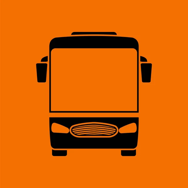 Ícone de ônibus turístico vista frontal —  Vetores de Stock