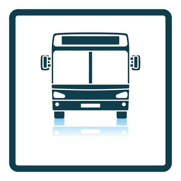 Stadtbus-Ikone von vorne — Stockvektor