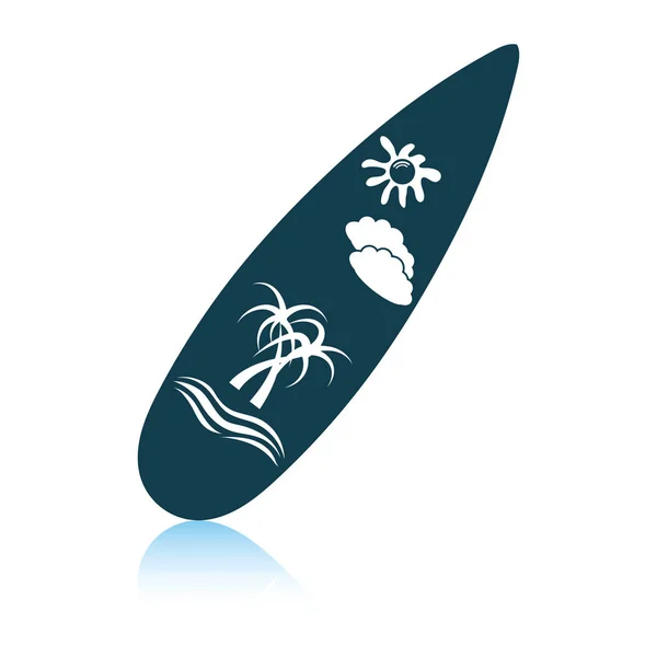 Surfboard-Ikone — Stockvektor