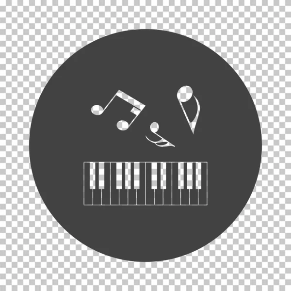 Piano teclado icono — Archivo Imágenes Vectoriales