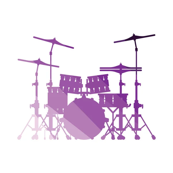 Icona del set di tamburi — Vettoriale Stock