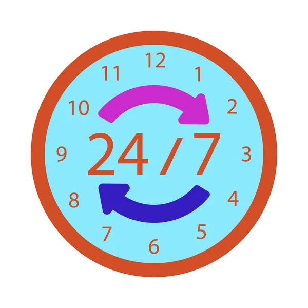 24 Hour Icon — Stock Vector