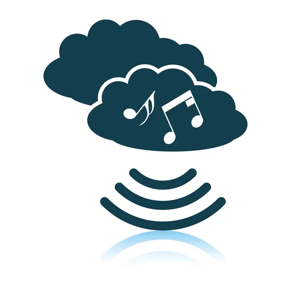 Icono de nube musical — Vector de stock