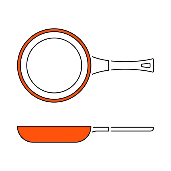 Kitchen Pan Icon — Stock Vector