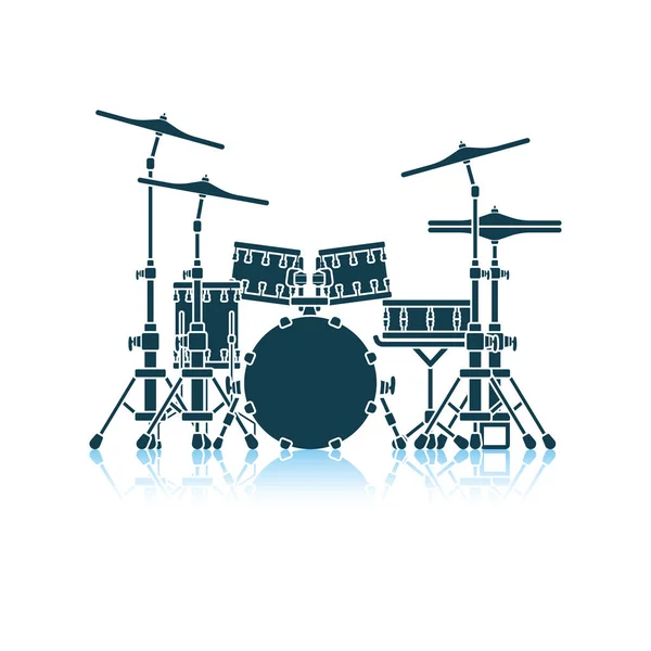 Conjunto de tambor icono — Vector de stock