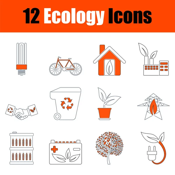 Set di icone di ecologia — Vettoriale Stock