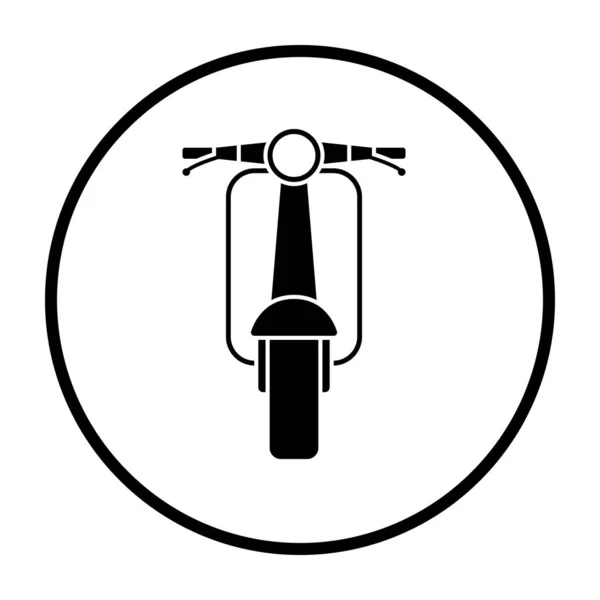Scooter icône vue de face — Image vectorielle