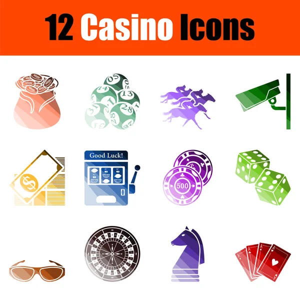 Casino Icon set — Stok Vektör