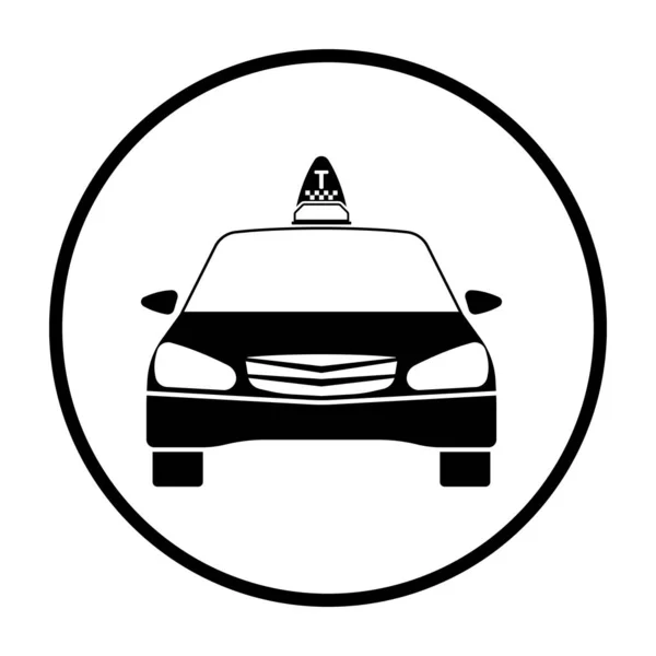 Taxisymbol Frontansicht — Stockvektor