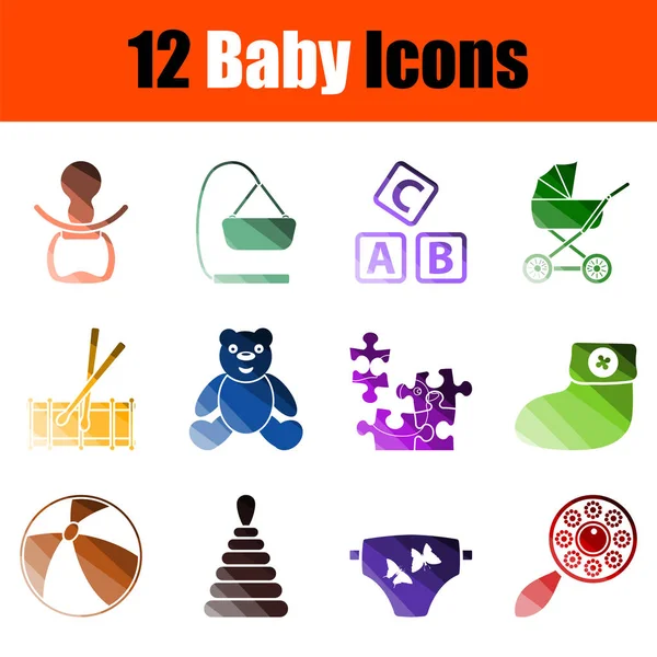 Conjunto de ícones de bebê — Vetor de Stock