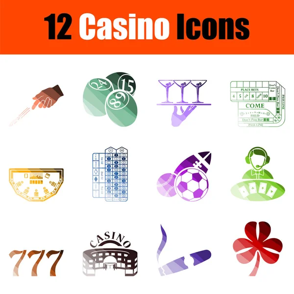 Juego de iconos de Casino — Archivo Imágenes Vectoriales