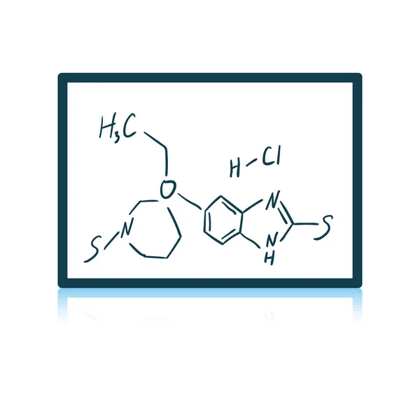 Icono de fórmula química en pizarra de aula — Archivo Imágenes Vectoriales
