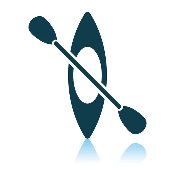Kayak y remo icono — Vector de stock