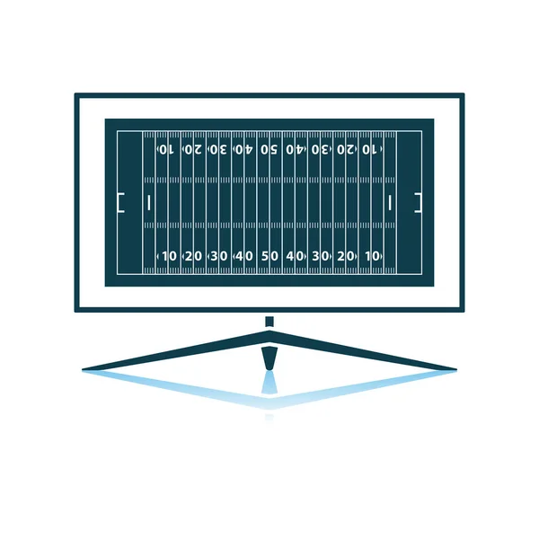 Icono de tv del fútbol americano — Vector de stock