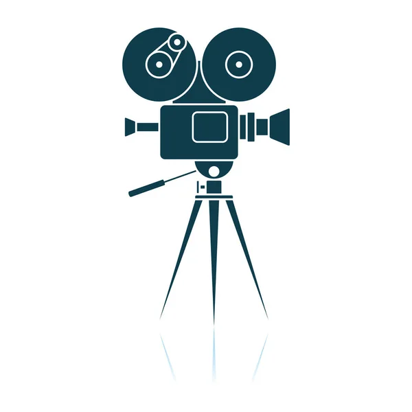 Ρετρό κινηματογραφική κάμερα εικονίδιο — Διανυσματικό Αρχείο