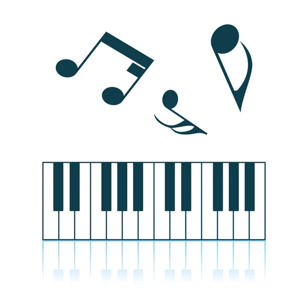 Piano teclado icono — Vector de stock