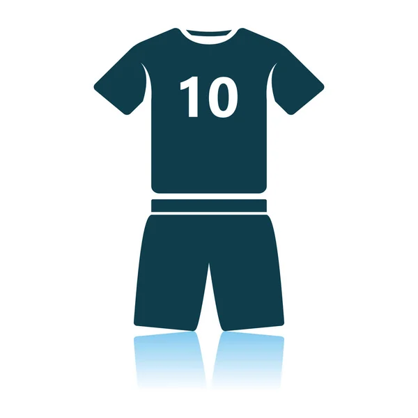 Ícone uniforme de futebol — Vetor de Stock
